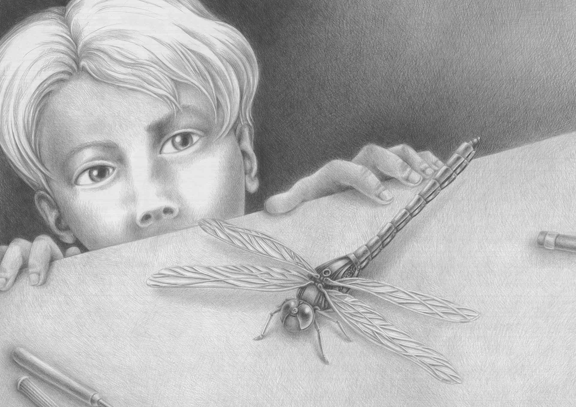 Illu-Bleistift-Libelle-3